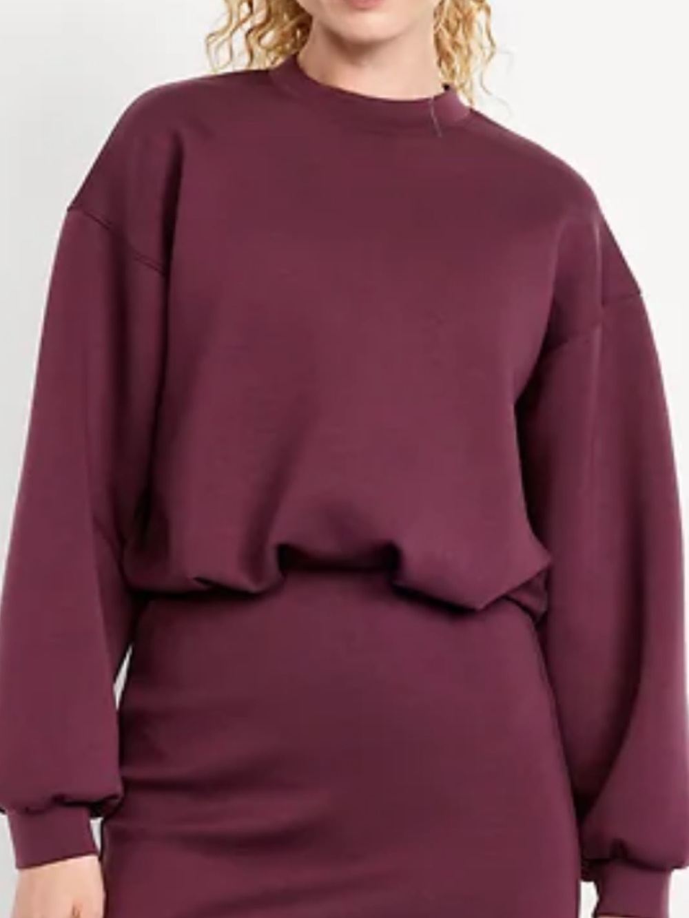 NWOT Old navy Bounce bubble hem sweatshirt size xs